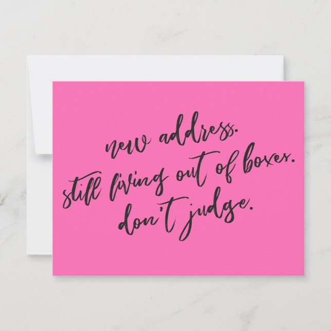 Tarjeta Pequeña Aún viviendo fuera de las cajas no juzgan la tarje (Anverso)