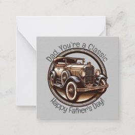 Tarjeta Pequeña Auto clásico del día del padre
