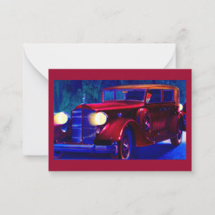 Tarjeta Pequeña Automóvil de Packard 1934
