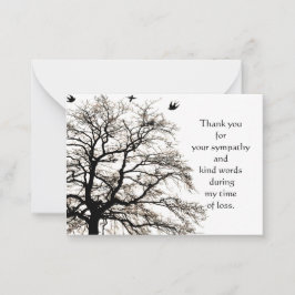 Tarjeta Pequeña Autumn Tree Thank You Card