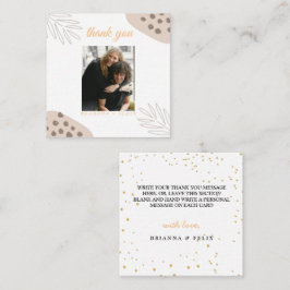 Tarjeta Pequeña Autumt Rustic Burgundy Calligraphy, gracias