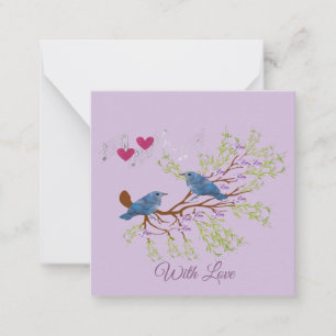 Tarjeta Pequeña Aves de amor
