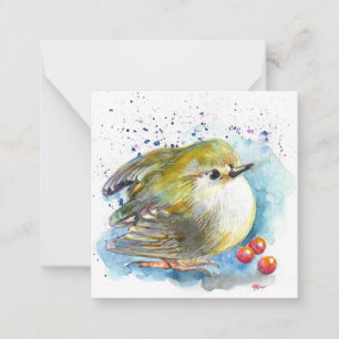 Tarjeta Pequeña Aves y bayas
