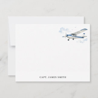 Tarjeta Pequeña Aviación de Piloto Personalizada