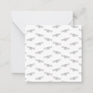 Tarjeta Pequeña Aviones clásicos de blanco y negro