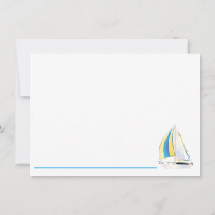 Tarjeta Pequeña Aviso de barco de vela