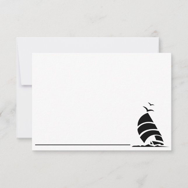 Tarjeta Pequeña Aviso de barco de vela (Anverso)