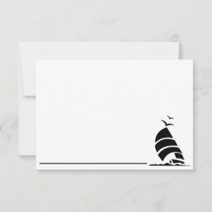 Tarjeta Pequeña Aviso de barco de vela