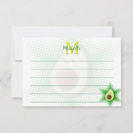 Tarjeta Pequeña Avocado Superstar Custom Monogram Lined