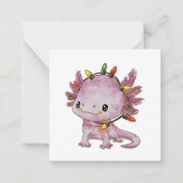 Tarjeta Pequeña Axolotl festivo