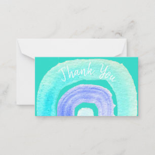Tarjeta Pequeña Azul arcoiris amor acuático