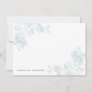 Tarjeta Pequeña Azul Floral Vintage