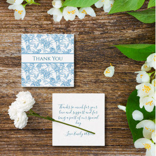 Tarjeta Pequeña Azul Francés Chinoiserie Toile Grandmillennial