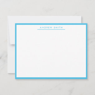 Tarjeta Pequeña Azul marino Línea simple Clásica Moderna Minimalis