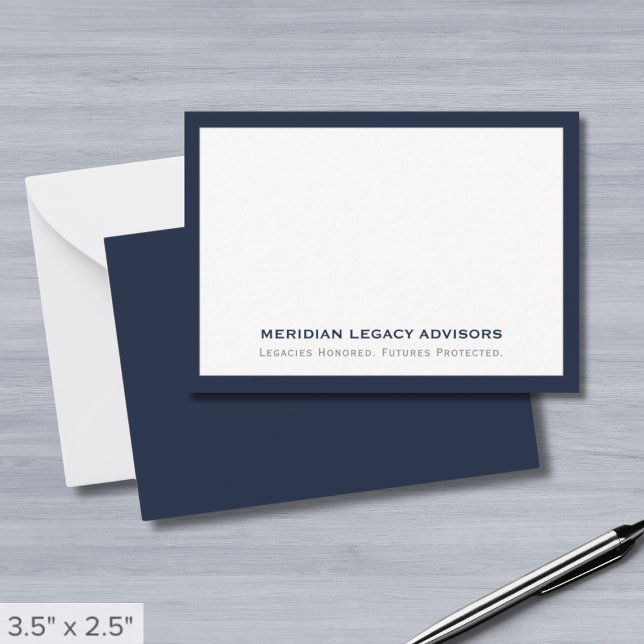 Tarjeta Pequeña Azul marino Minimalista simple (Subido por el creador)