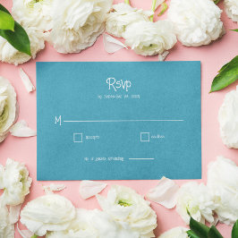 Tarjeta Pequeña Azul RSVP