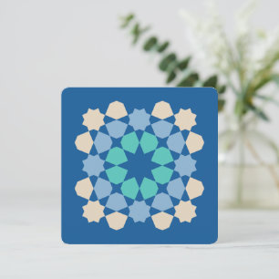 Tarjeta Pequeña Azulejo de Tranquilidad Turquesa (personalizable)