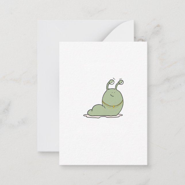 Tarjeta Pequeña Babosa, tema, tema de insecto (Anverso)