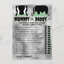 Tarjeta Pequeña Baby Frankenstein Baby Shower Game