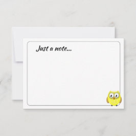 Tarjeta Pequeña Baby Owl Cartoon Custom Just a Note