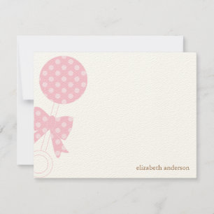 Tarjeta Pequeña Baby Rattle Shower Gracias