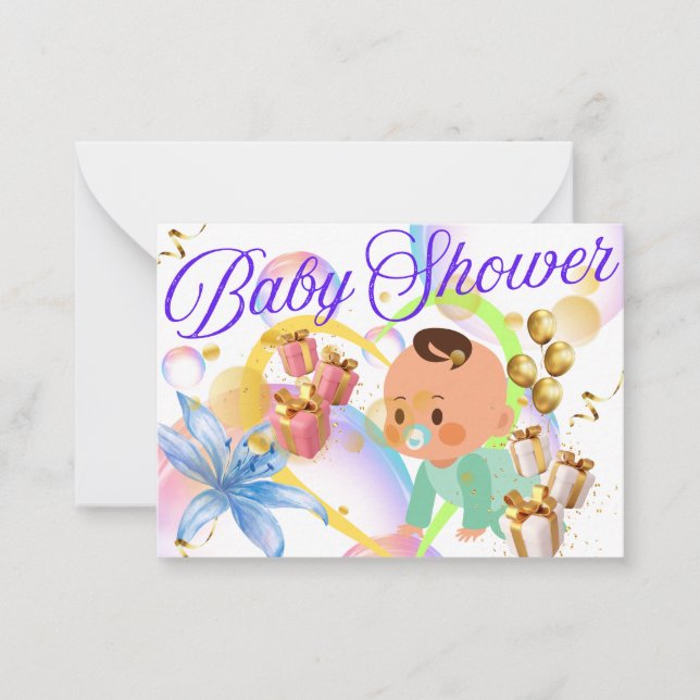 Tarjeta Pequeña Baby Shower (Anverso)