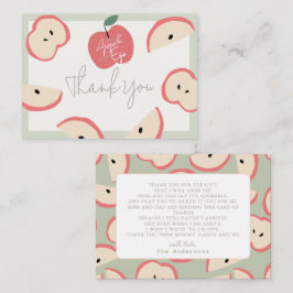 Tarjeta Pequeña Baby Shower, Apple de mi Eye Green Boy