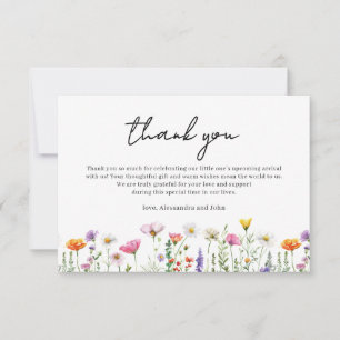 Tarjeta Pequeña Baby Shower de Flor Floral Neutral de Género