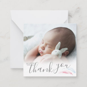 Tarjeta Pequeña Baby Shower Mini Gracias