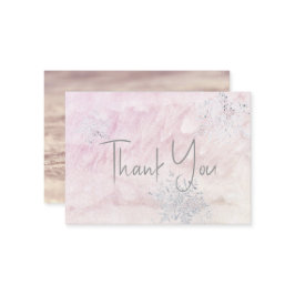 Tarjeta Pequeña Baby Shower rosa de copo de nieve congelado