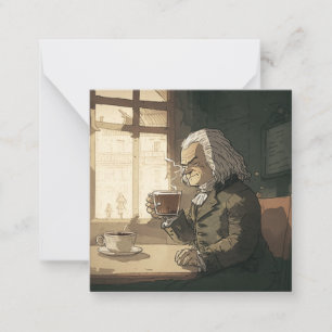 Tarjeta Pequeña Bach ama el café