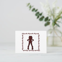 Tarjeta Pequeña Bailarina Majorette Notecard B ( Borgoña Blanca )
