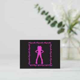 Tarjeta Pequeña Bailarina Majorette Notecard C ( Fuchsia Black )