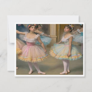 Tarjeta Pequeña Bailarines detrás del escenario