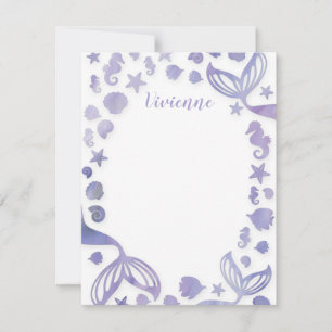 Tarjeta Pequeña Bajo la sirena marina