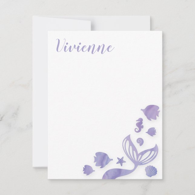 Tarjeta Pequeña Bajo la sirena marina (Anverso)