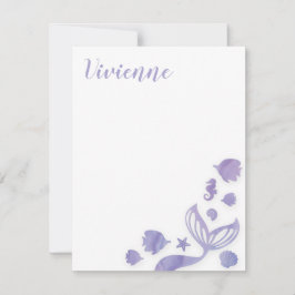 Tarjeta Pequeña Bajo la sirena marina