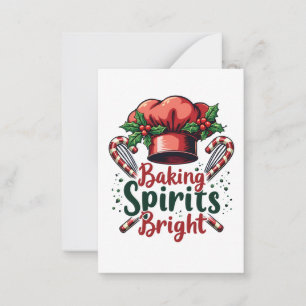 Tarjeta Pequeña Baking Spirit Bright Funny Baking Chef Baker
