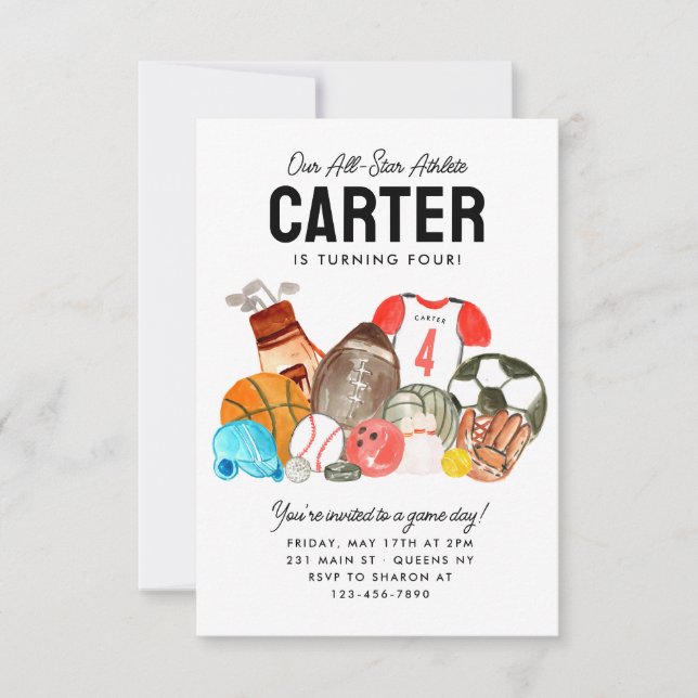 Tarjeta Pequeña Balas deportivas de los chicos de presupuesto Todo (Anverso)