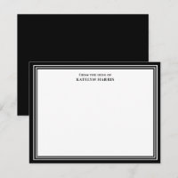 Balck White Triple Borde De La Mesa De Flat