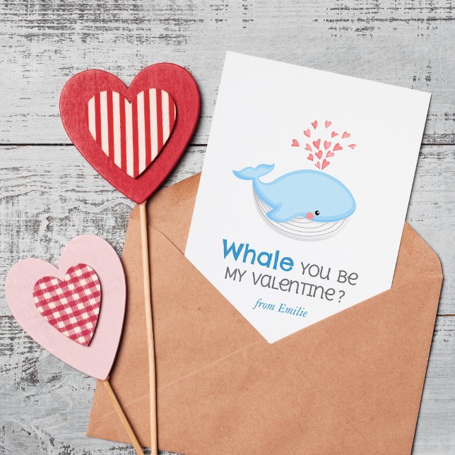 Tarjeta Pequeña ¿Ballena Eres Mi Valentín? (Subido por el creador)