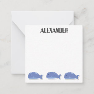 Tarjeta Pequeña Ballena personalizado Cuta personalizada