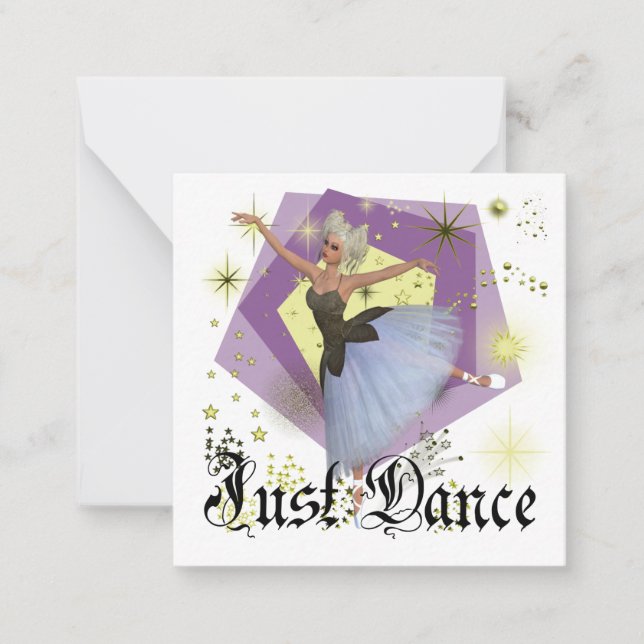 Tarjeta Pequeña Ballerina - Just Dance (Anverso)