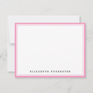 Tarjeta Pequeña Ballet Pink Classic Doble Frontera Correspondencia