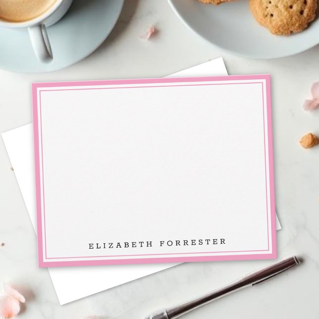 Tarjeta Pequeña Ballet Pink Classic Doble Frontera Correspondencia (Subido por el creador)