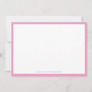 Tarjeta Pequeña Ballet Slipper Pink Modern Border Note