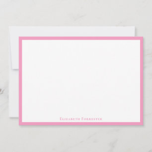Tarjeta Pequeña Ballet Slipper Pink Modern Border Note