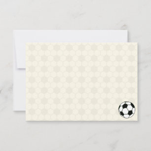 Tarjeta Pequeña Balones de Fútbol Negro y Blanco Crema Blanco