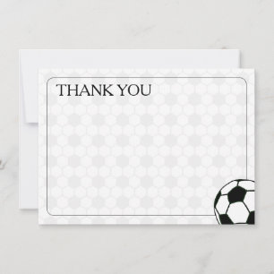 Tarjeta Pequeña Balones de Fútbol Negro y Blanco en Blanco