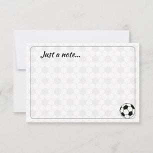 Tarjeta Pequeña Balones de Fútbol Negro y Blanco Personalizados So